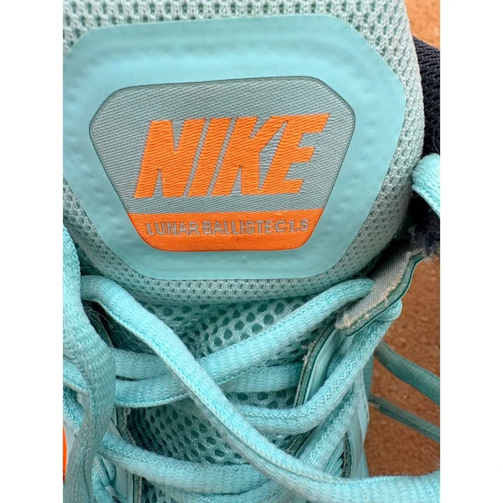 Nike Lunar Ballistec 1.5 Men Size 8.5 Tennis Shoes Green Orange LunarSole‎
